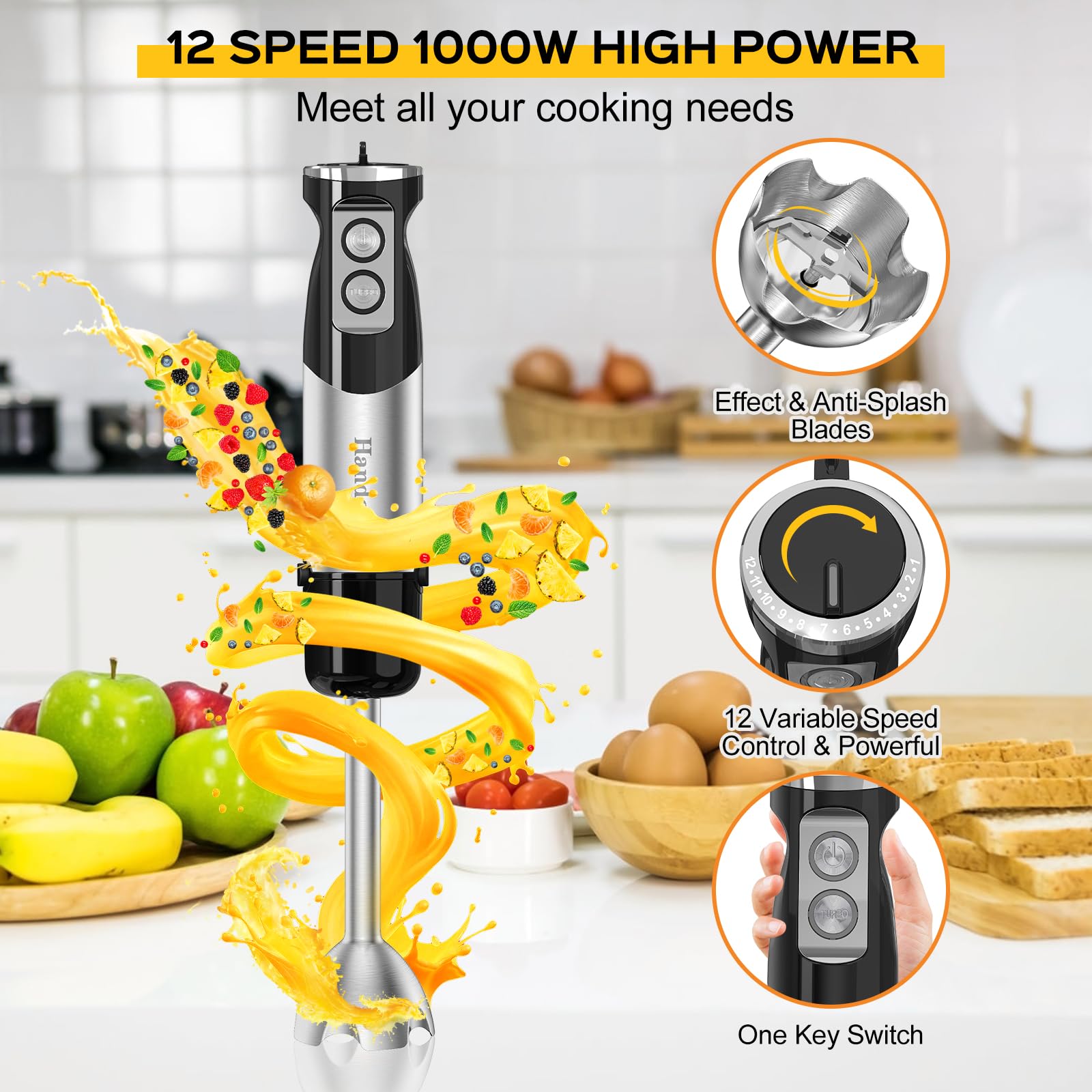 Danett 6-in-1 set accessories for versatile blending tasks.