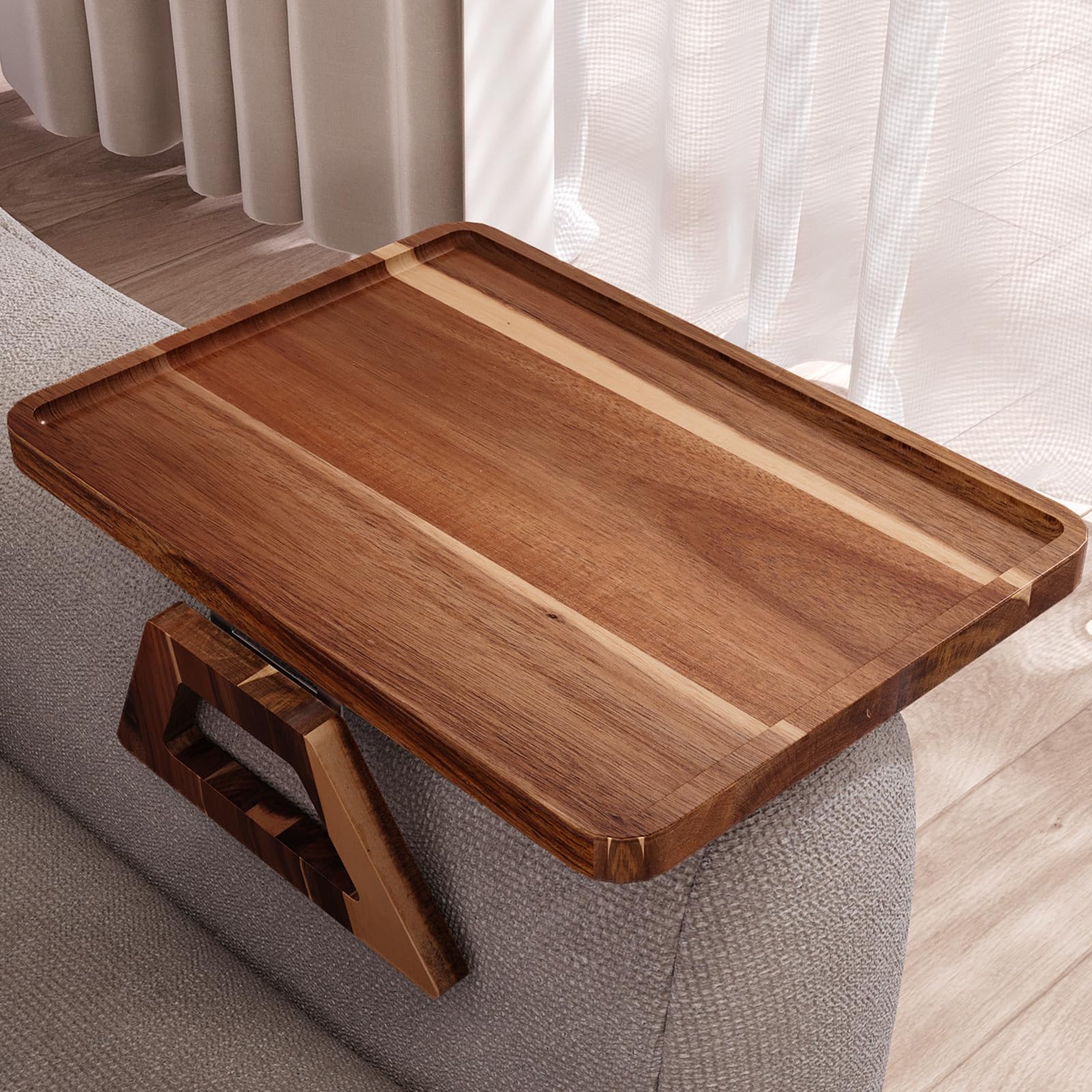Danfoxer arm tray with folding design offers adjustable on-arm convenience.