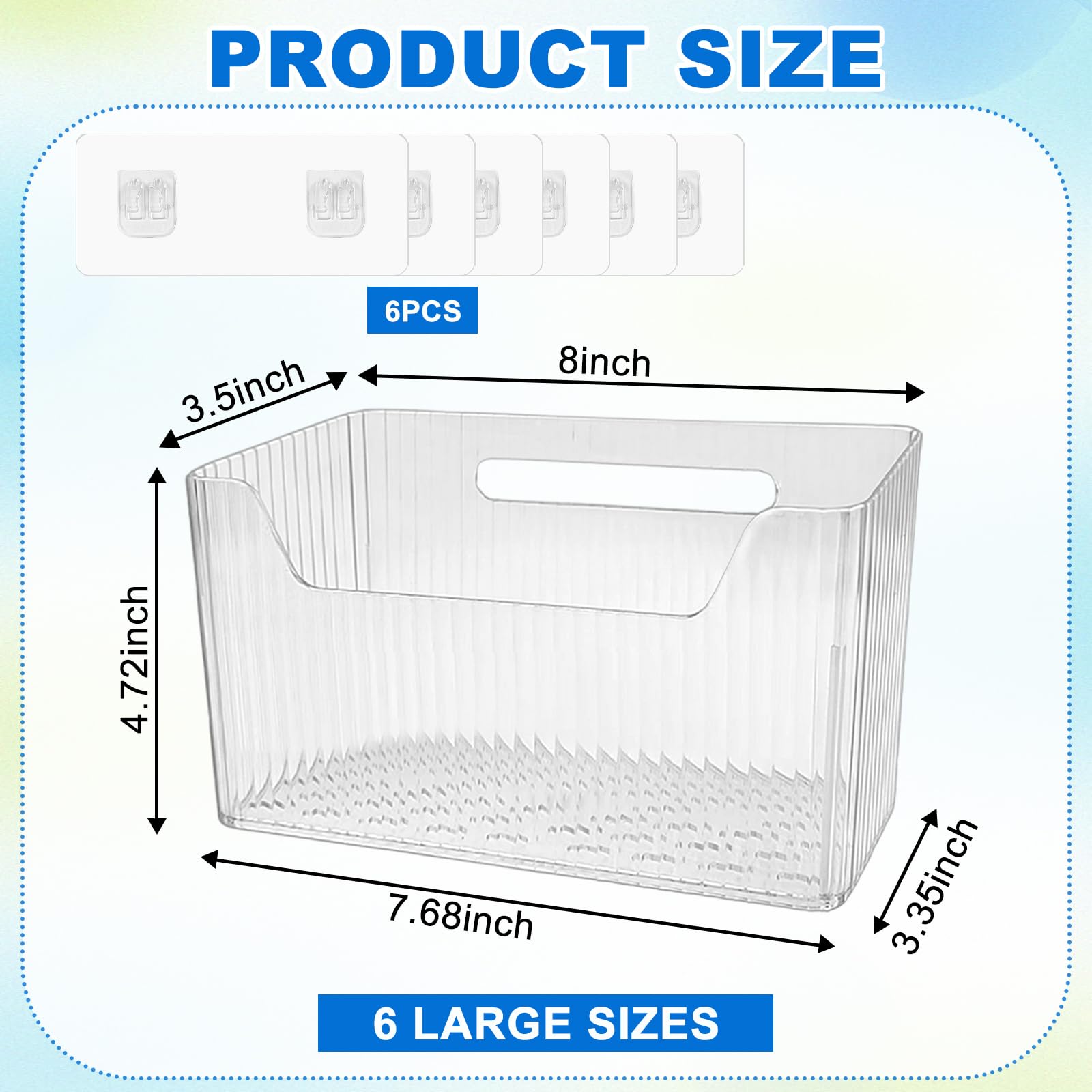 DANHMAO adhesive hanging clear bin keeps kitchen items organized at a glance