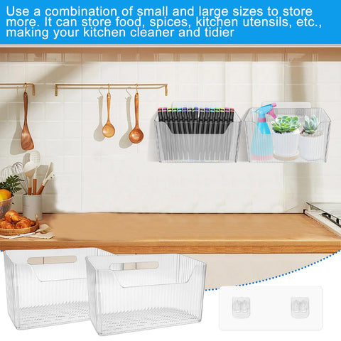 DANHMAO clear bin for toiletries and cosmetics storage on flat surfaces