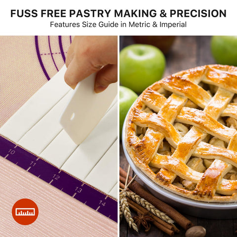Dania and Dean dishwasher-safe mat for quick, simple cleanup after use