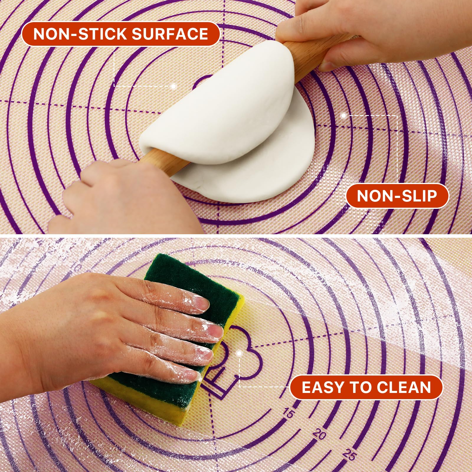 Dania and Dean measurement rails showing inches and centimeters for accurate sizing