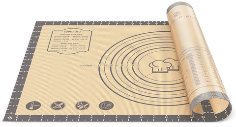 DANIA and DEAN baking mat with non-stick surface for easy rolling and cleanup.