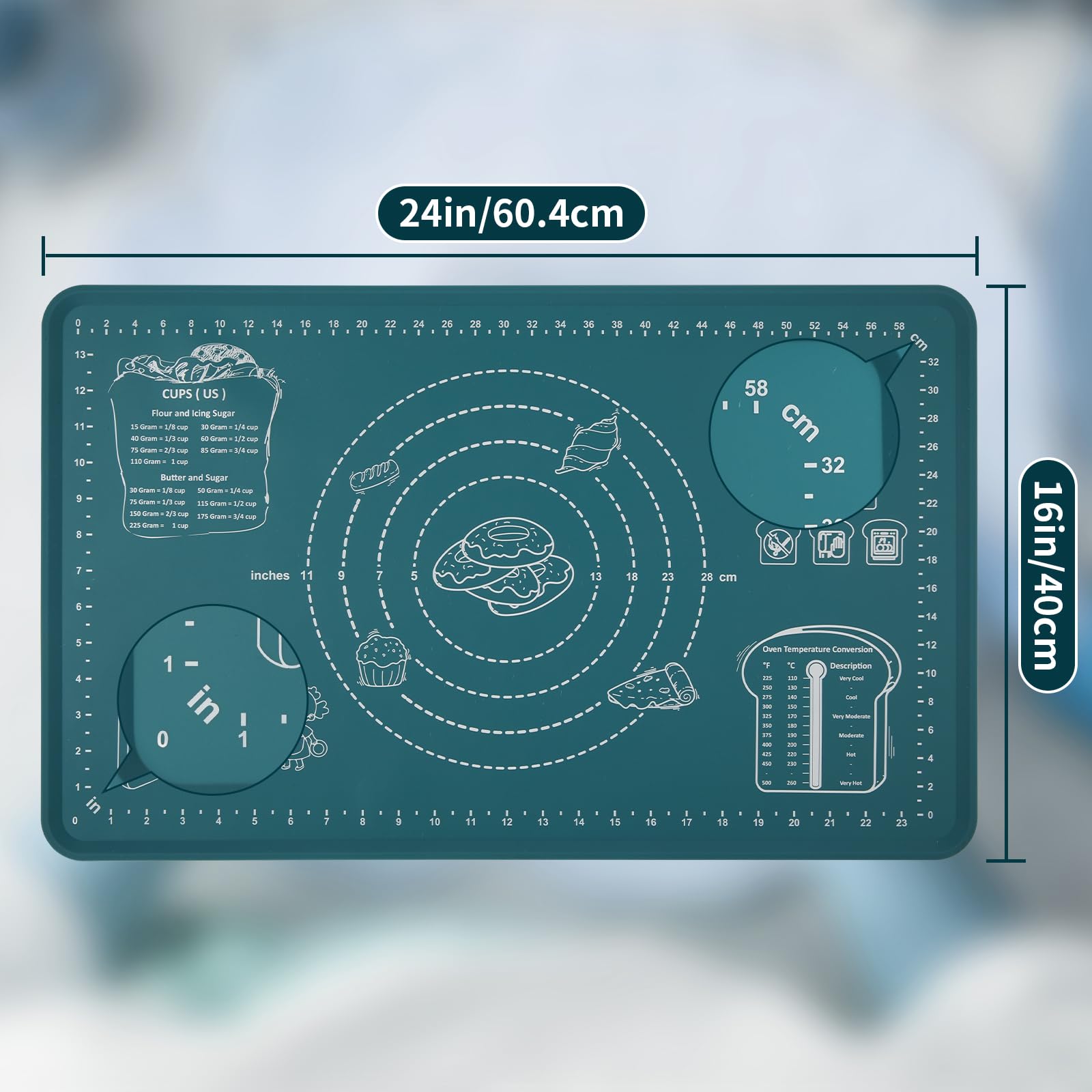 DANIA & DEAN reusable mat cleans quickly with warm soap and water.