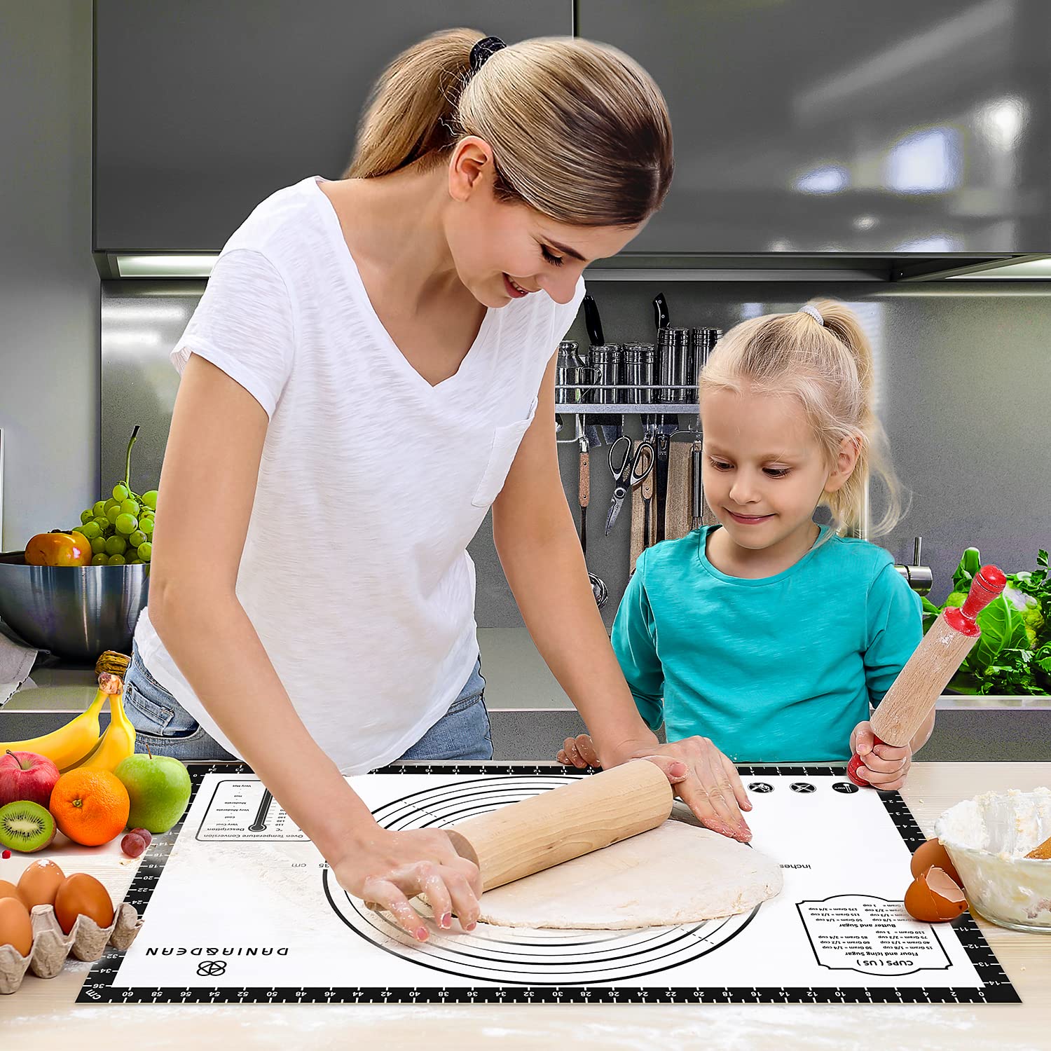 Dania & Dean pastry mat being cleaned for quick maintenance