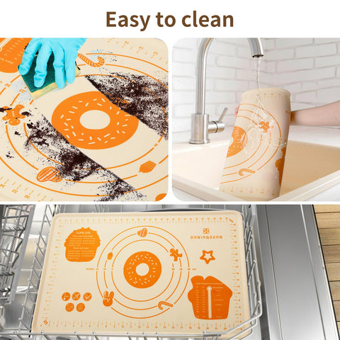 DANIA & DEAN silicone baking mat high heat resistance for oven and freezer use.