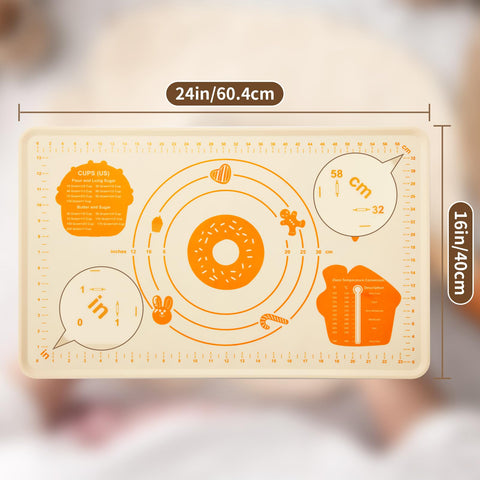 DANIA & DEAN silicone baking mat multi-use kitchen companion for kneading and rolling.