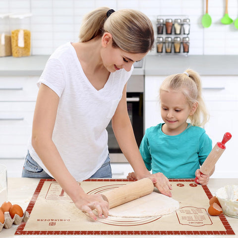 Dania & Dean versatile baking mat for cookies, pastries, bread, and more.