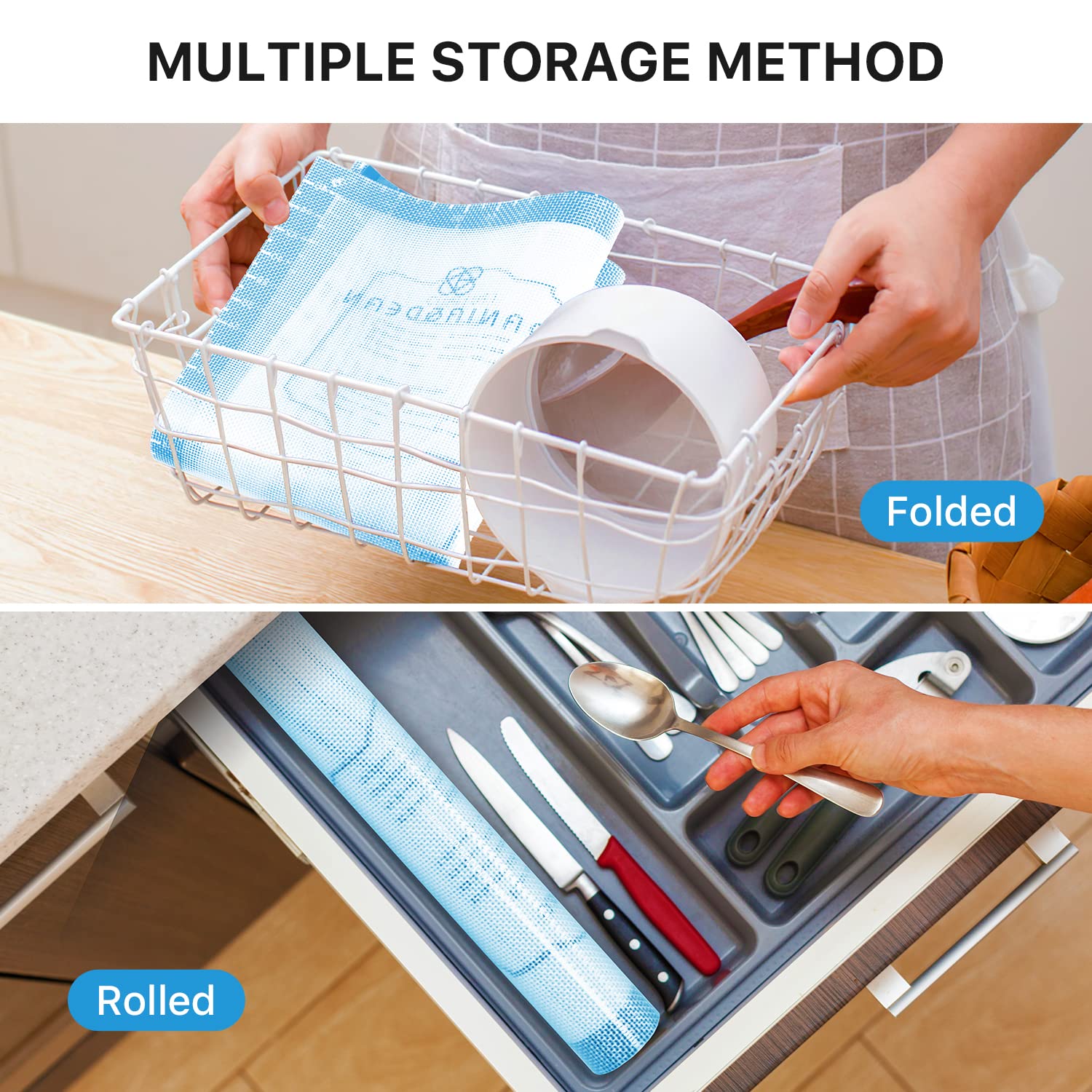 DANIA & DEAN dishwasher-safe silicone mat for fast kitchen cleanup.