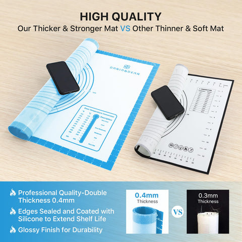DANIA & DEAN easy-clean pastry mat designed for quick cleanup after baking.