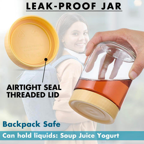 Danmu stackable jar design with recessed top saves counter space.