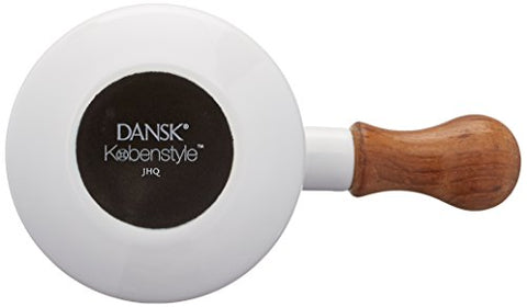 Compact Dansk Kobenstyle white butter warmer with practical dimensions for small spaces