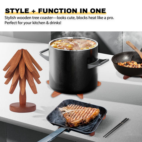 DAOLEMIJI rustic finish adds warm charm to table decor