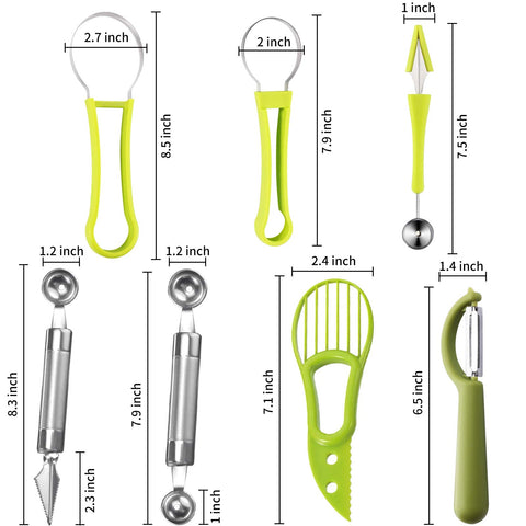 Daoeny double-sided melon baller for versatile fruit shaping.
