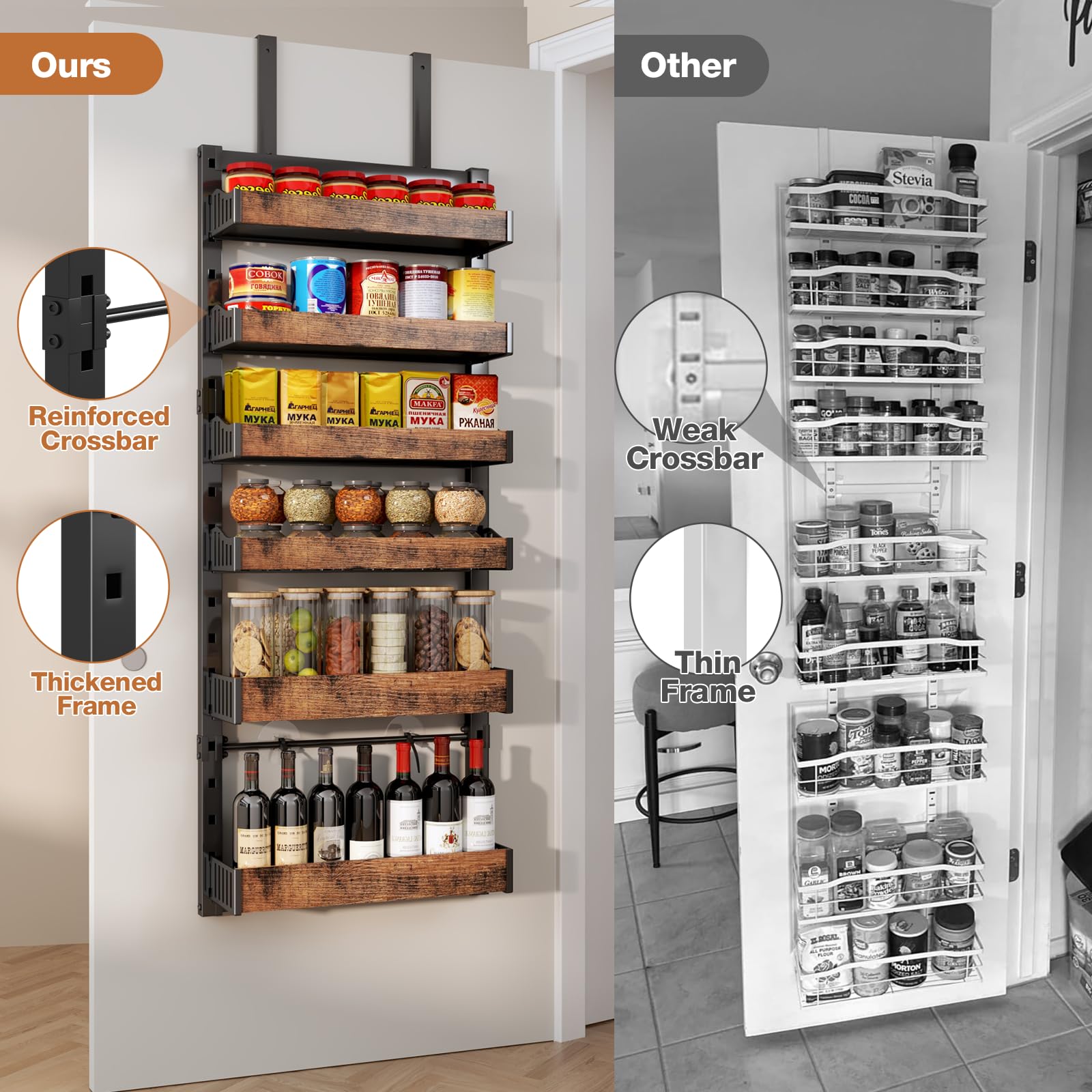 DAOTENGQL oversized baskets hold tall bottles and bulk items neatly.