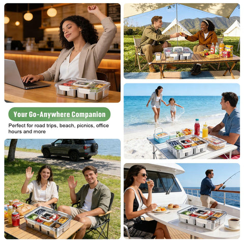 DAOTENGQL Snackle Box airtight lid prevents leaks during transit.