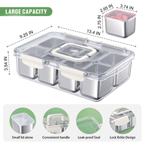 DAOTENGQL Snackle Box portable with foldable handle for travel snacks.