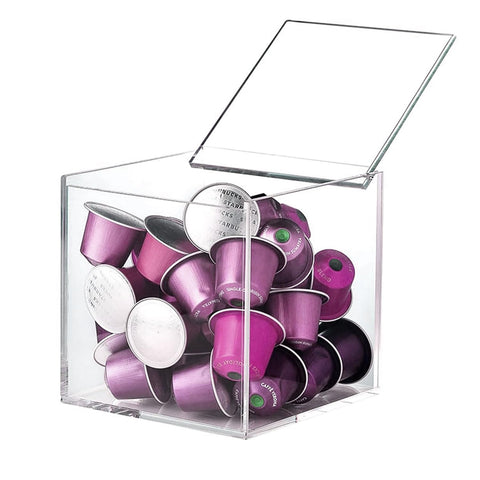 DARENYI coffee pod holder with lid keeps VertuoLine capsules visible and dust-free