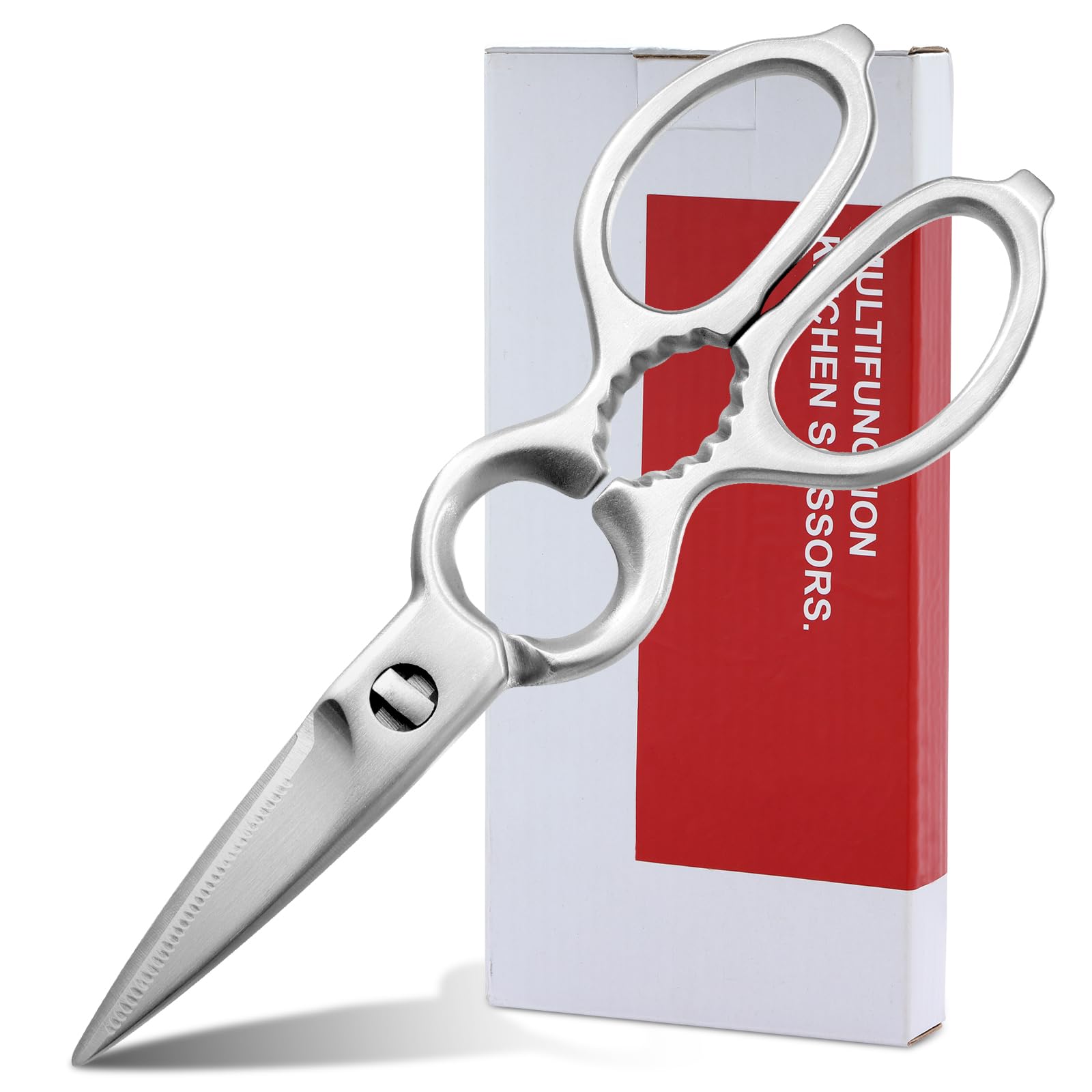 Dark Edge kitchen scissors, closed view for sturdy, all-purpose kitchen tasks.
