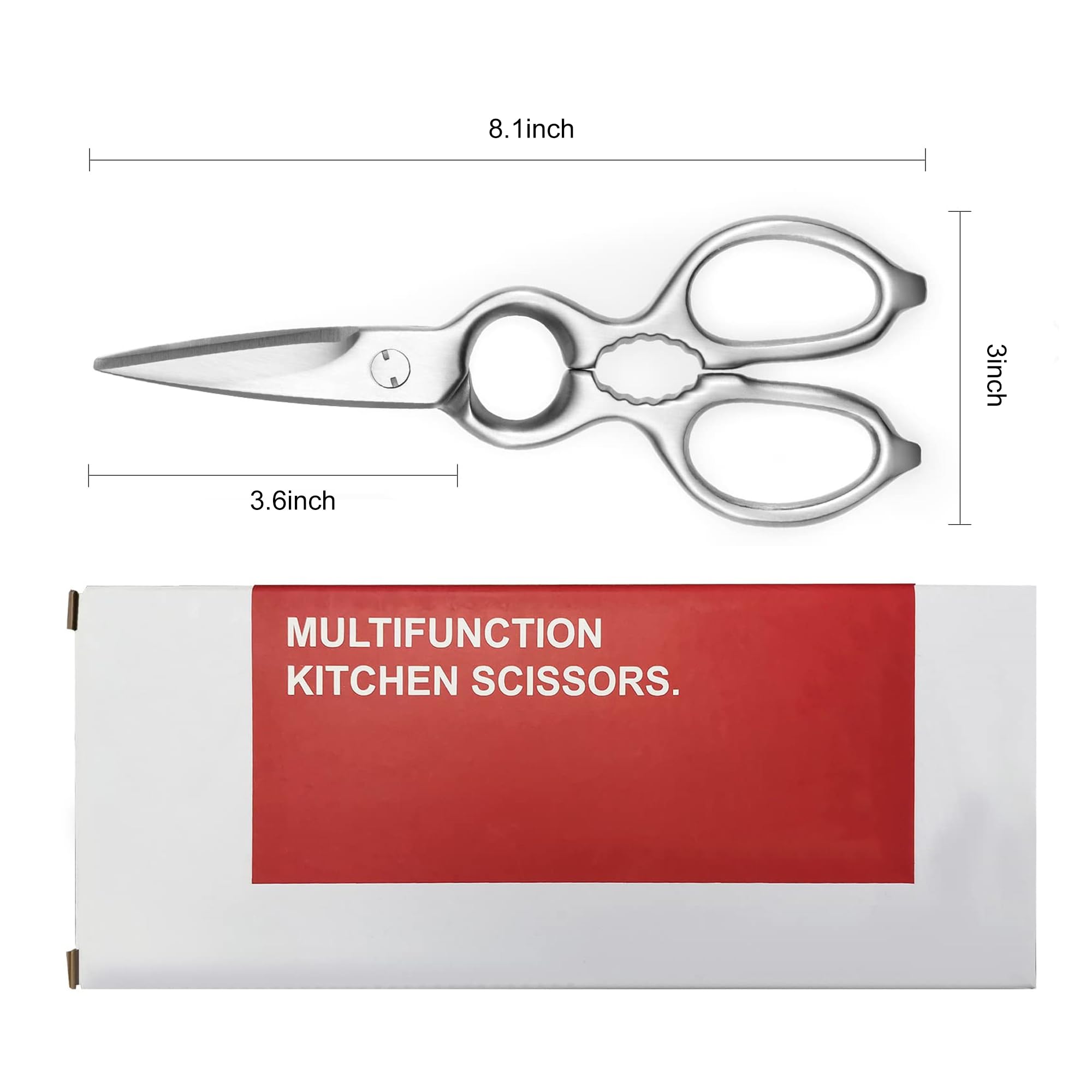Dark Edge heavy-duty scissors in action cutting cardboard and packaging.