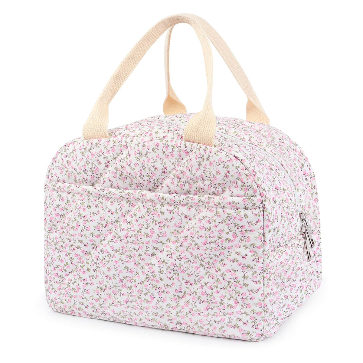 Dark Swan floral-pattern lunch bag in pink, stylish and portable for on-the-go meals