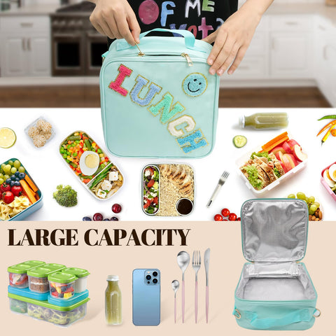 Dark Swan lunch bag with secure double zipper closure for safe packing