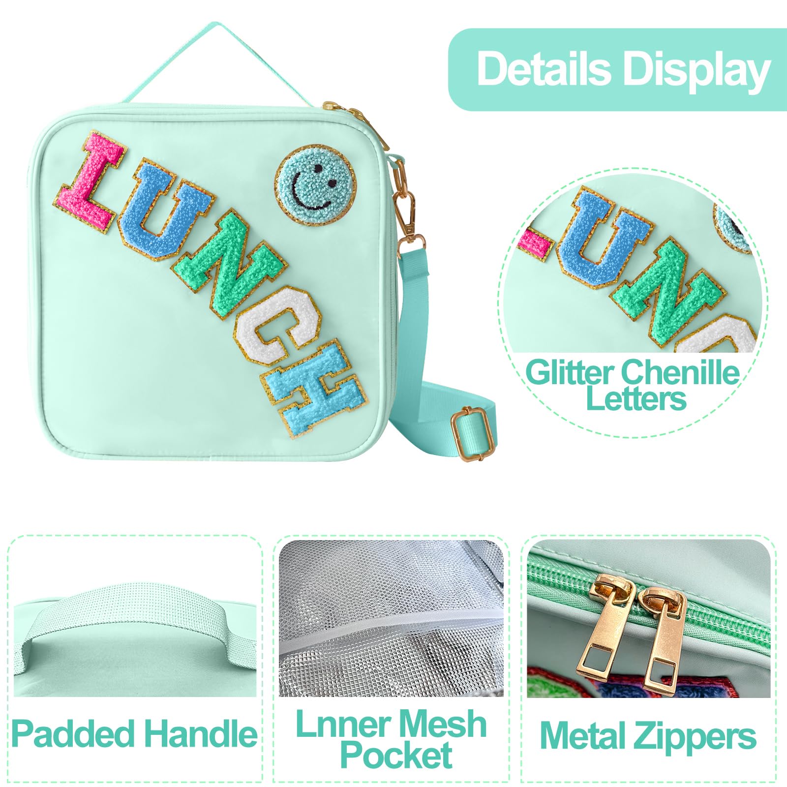 Dark Swan lunch bag interior insulated to help keep meals fresh
