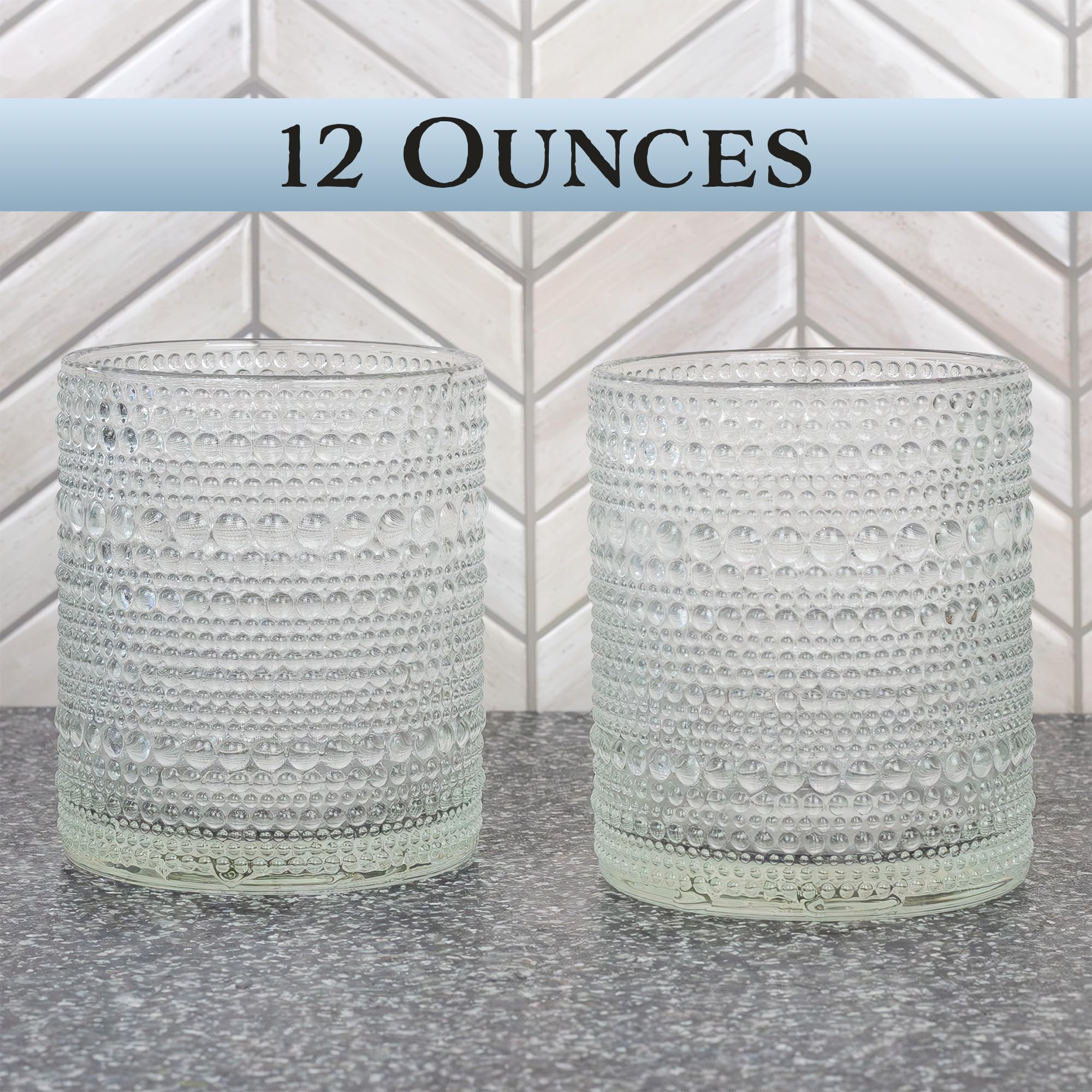 Wedding or anniversary gift idea: Darware hobnail glasses with timeless sparkle