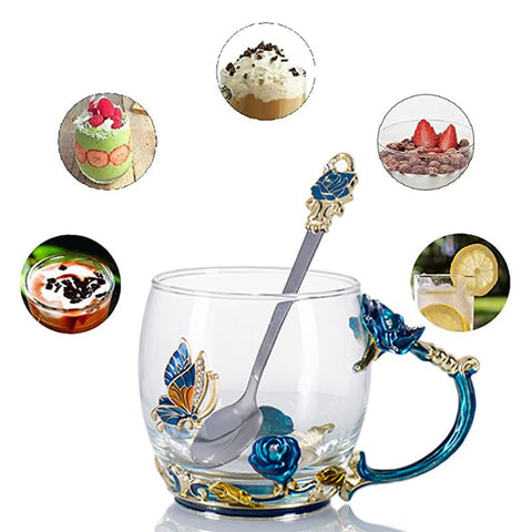 DasFly delicate-handle enamel mug adds classic charm to tables