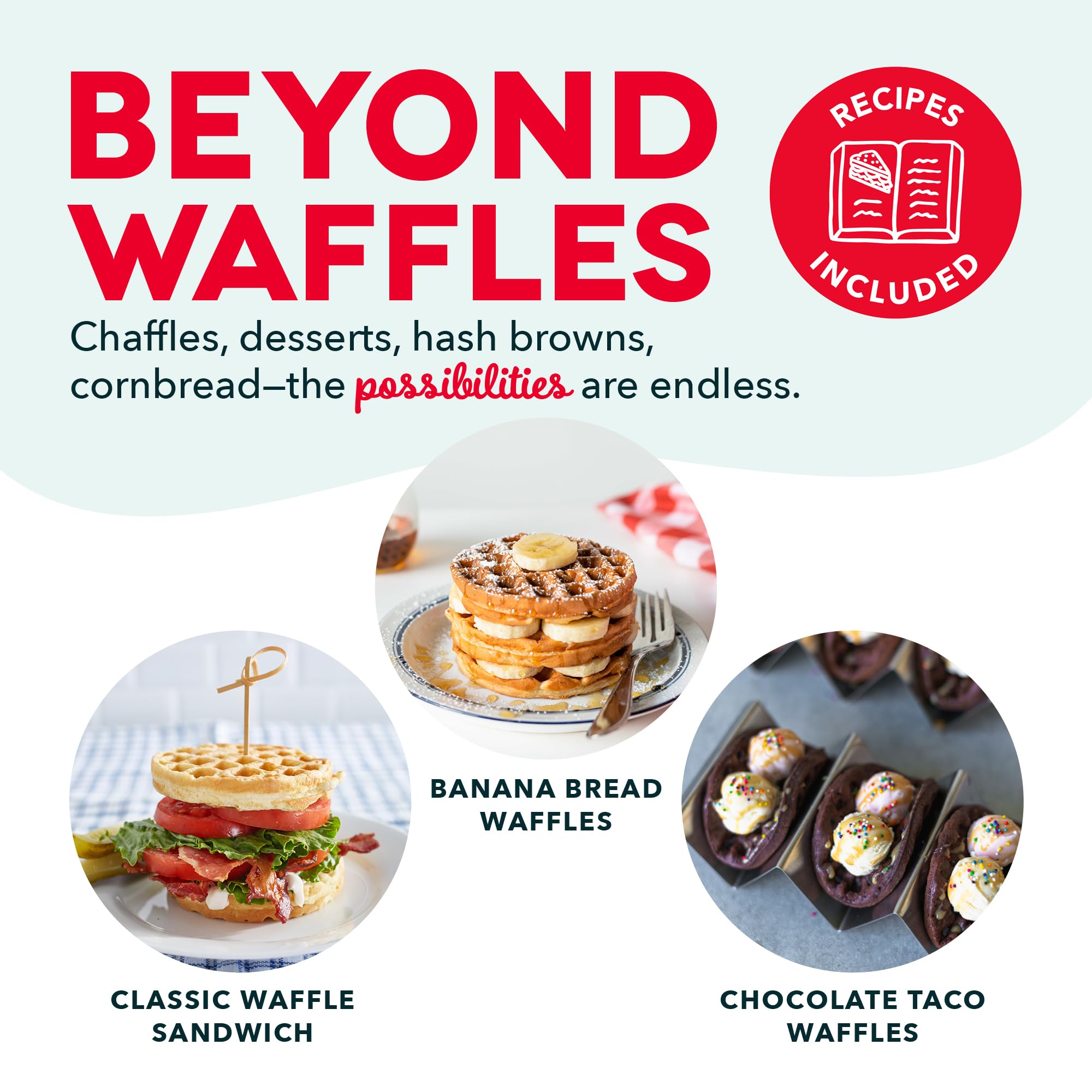 DASH Mini Waffle Maker nonstick plates wipe clean after each use.