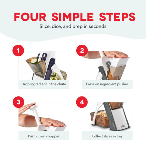 DASH Safe Slice grey coleslaw prep for shredded cabbage quickly.