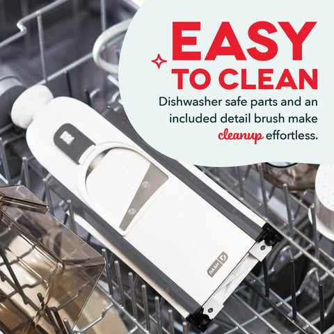 DASH Safe Slice grey dicer option for even dices.