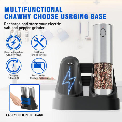 Daslich Type-C charging base powers both grinders for quick readiness
