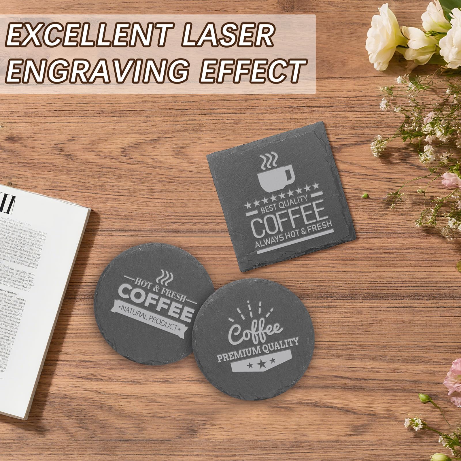 DASSNANE slate coaster gift pack idea for housewarmings or weddings.