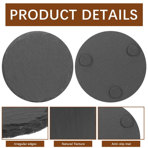 DASSNANE slate coaster demonstrating heat resistance on a desk