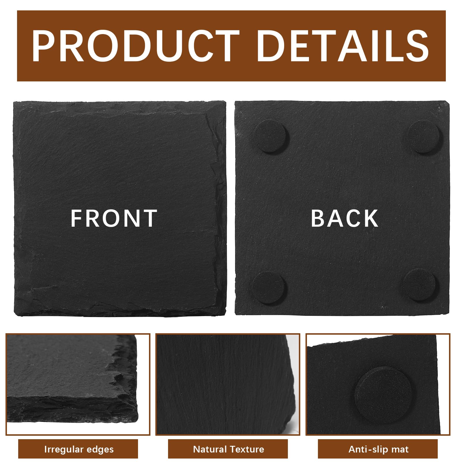 DASSNANE slate coaster ready for laser engraving enhancements