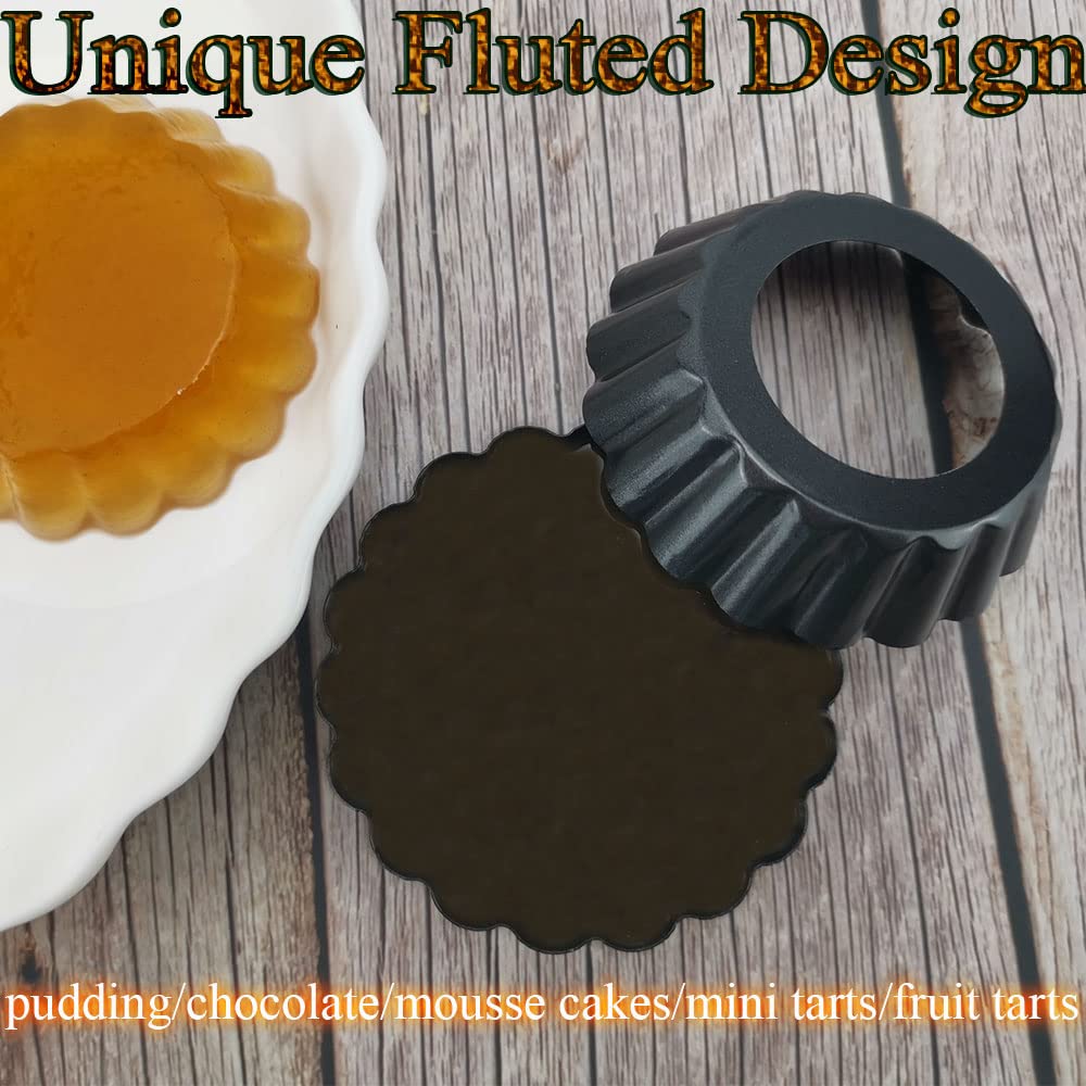 DATANYA 3-inch tart pans mini tarts and quiches for bite-sized treats.