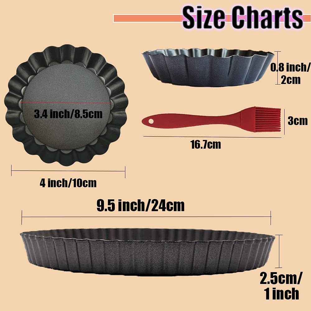 DATANYA four-inch mini tart pans for individual portions