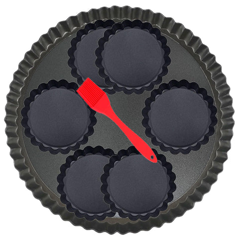 DATANYA 9.5-inch tart pan with removable bottom for easy release