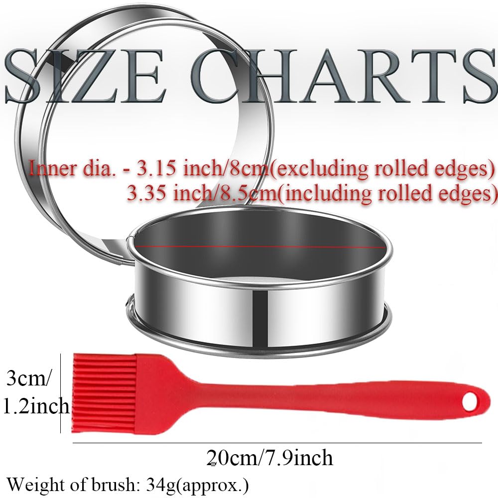 Datanya double-rolled crumpet rings with smooth edges for safe handling