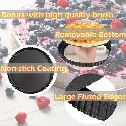 DATANYA dishwasher-safe tart pan saves cleanup time after baking.