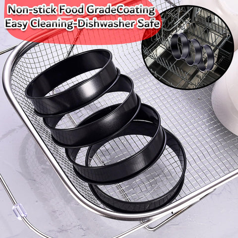 Datanya rings hold batter in place on pan for even baking.