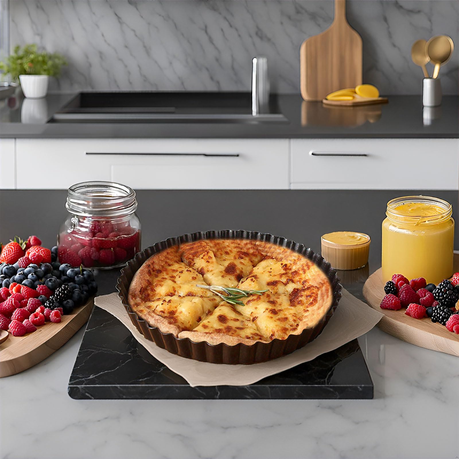 DATANYA fluted tart pan delivers bakery-style crust edges every bake.