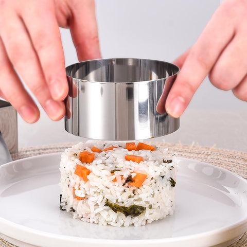 Datanya gourmet plating ring in mousse assembly for refined presentation
