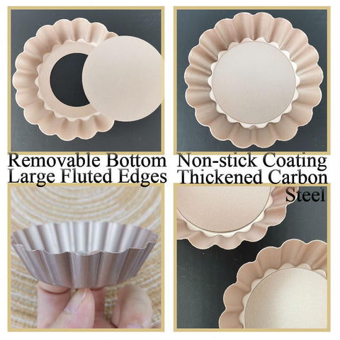 DATANYA mini tart pans with nonstick coating ensuring smooth release and easy cleaning