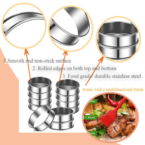 DATANYA stainless steel tart rings provide durable baking molds for versatile pastries