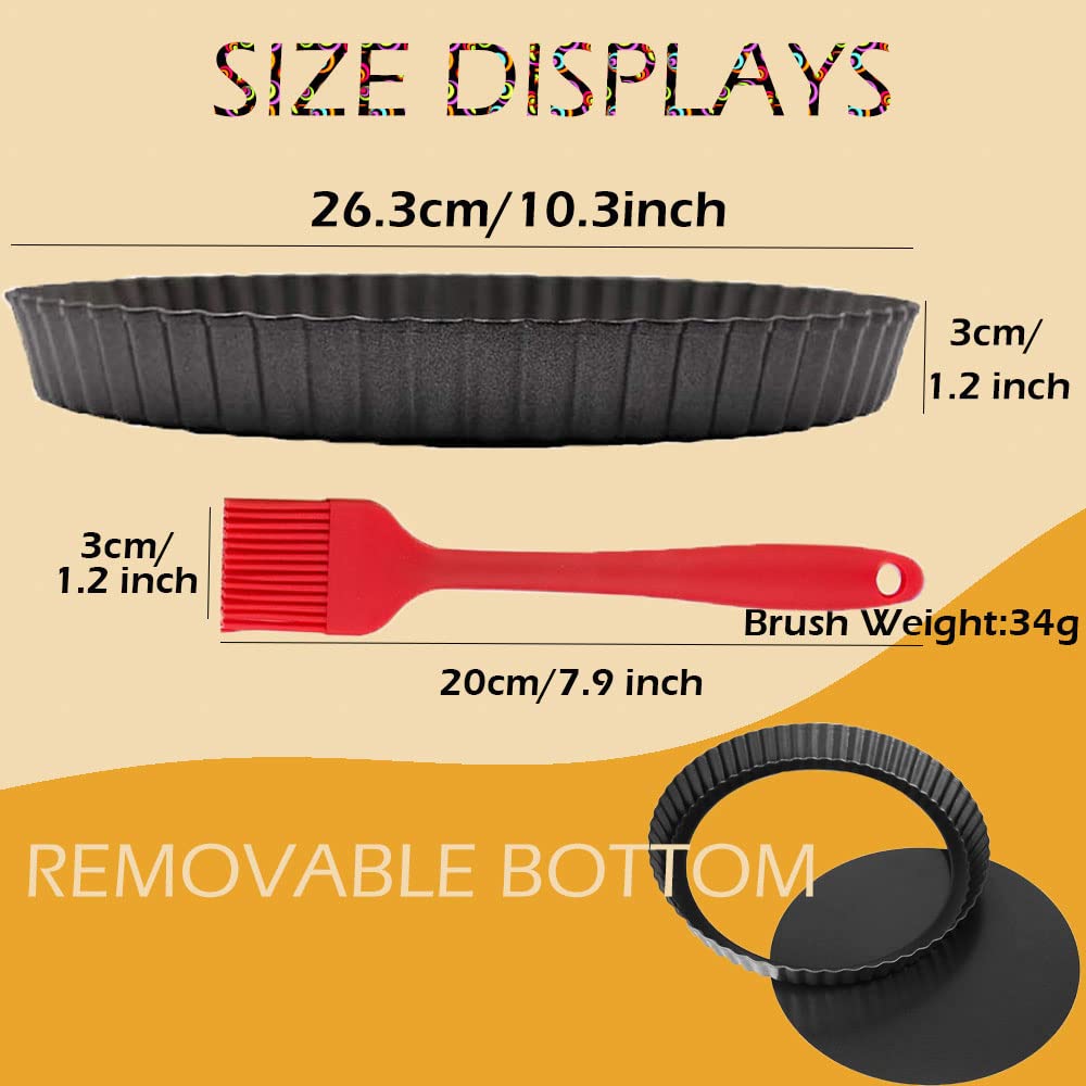 DATANYA nonstick carbon steel tart pan ensures easy release and even baking.