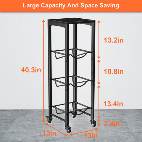 Dataroad Selead heavy-duty kitchen storage rack supports multiple bottles with rust-resistant steel construction.