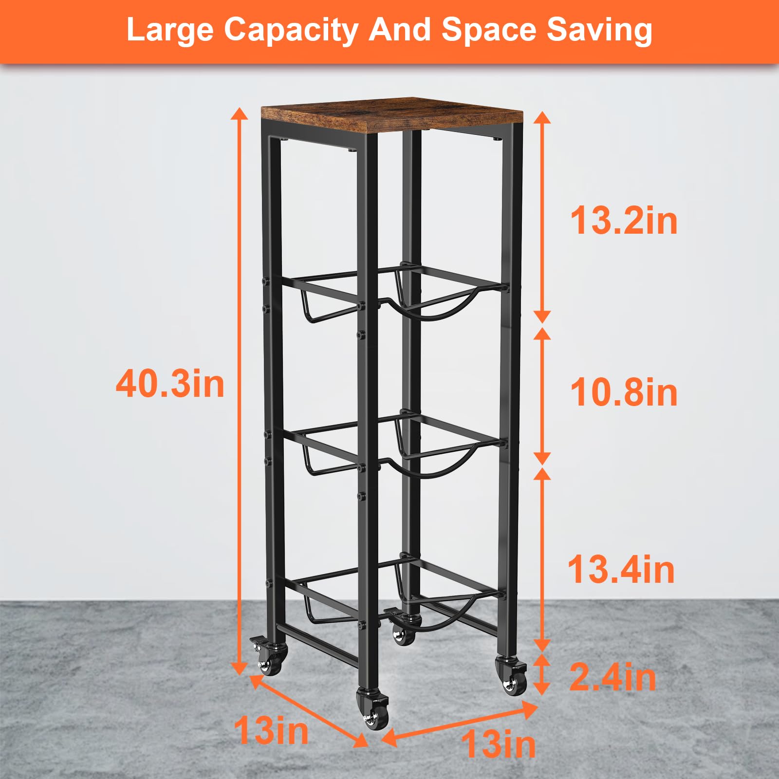 Dataroad Selead space-saving design keeps bottles off the floor and organized