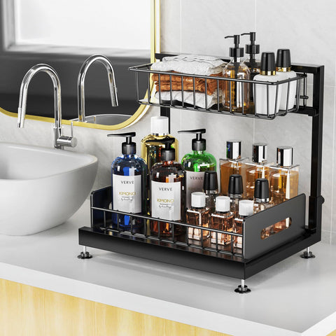 Dataroad Selead adjustable-height shelves fit different items and bottle sizes.